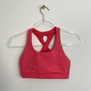 Lululemon Time To Sweat Bra Size 4 Coral Pink Peach